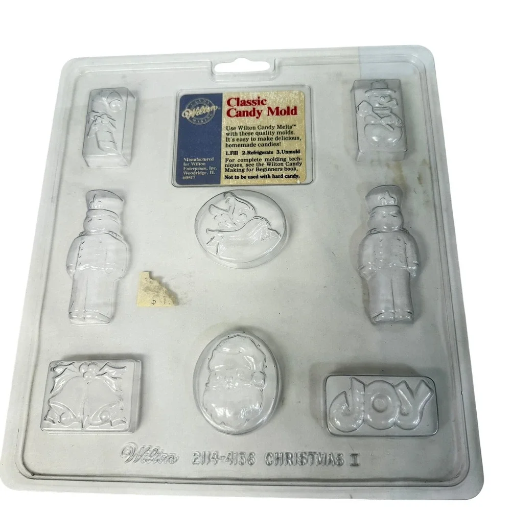 Wilton Candy Molds Lot 5 Easter Christmas Classic 3D Bunny Clear Plastic Set